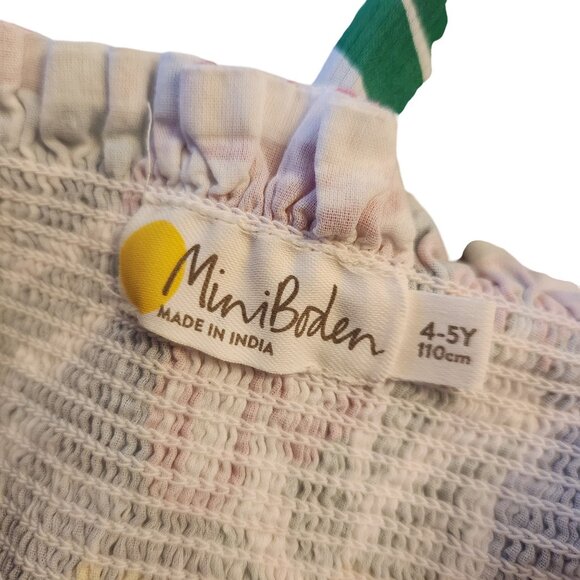 Mini Boden Smocked Dress Size 4-5Y Multicolor Floral - Picture 6 of 7